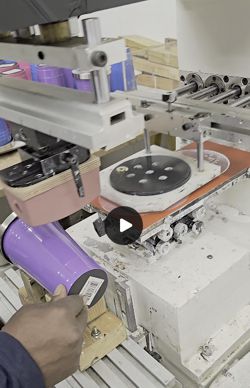 Peliton's Pad Printer in action